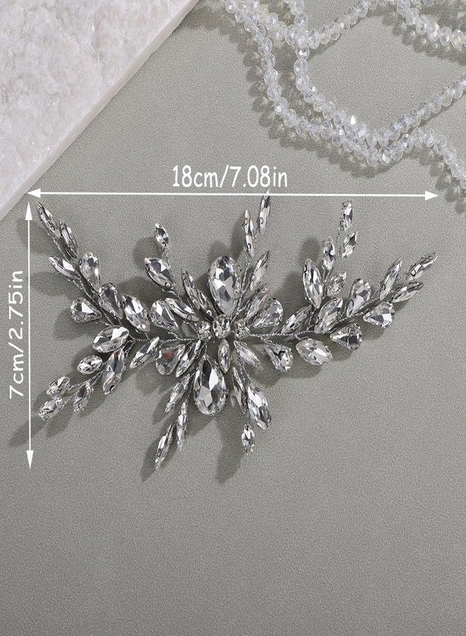 Rumtock Vintage Crystal Gold Headband Wedding Bridal Bridesmaid Side Headpiece Handmade Hair Accessories (Gold) - Image 5